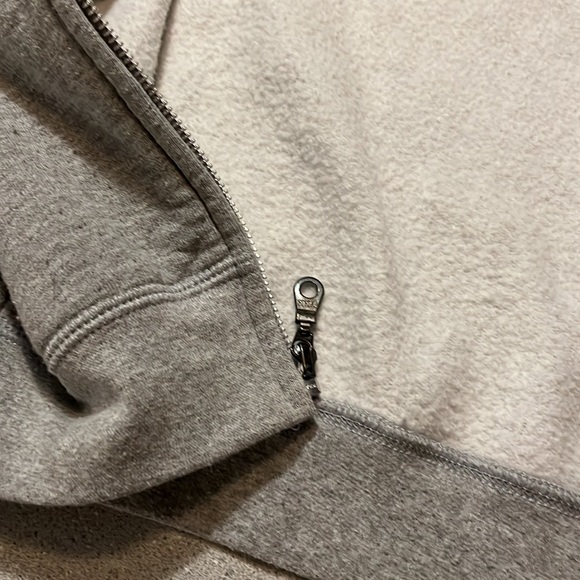 Fleece, zippered, gray hoody, Miami inspired - Picture 5 of 8